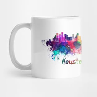 Houston skyline in watercolor Mug